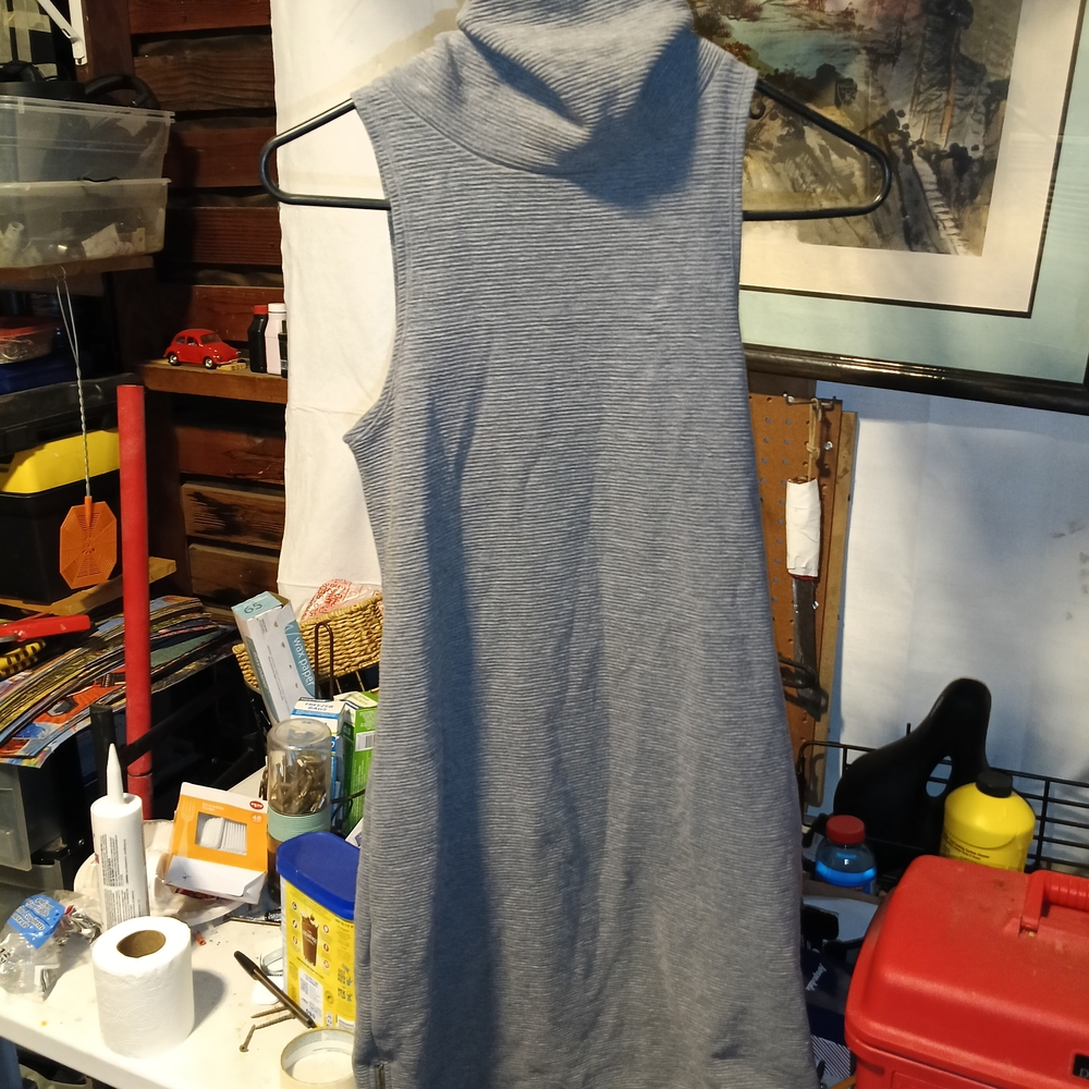 Gray Sleeveless Midi Dress